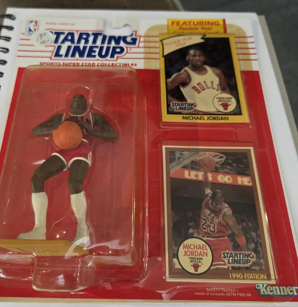 Michael Jordan Starting Lineup 1990 Kenner Figure w/ Rookie Year Card โ Sealed - Picture 1 of 11